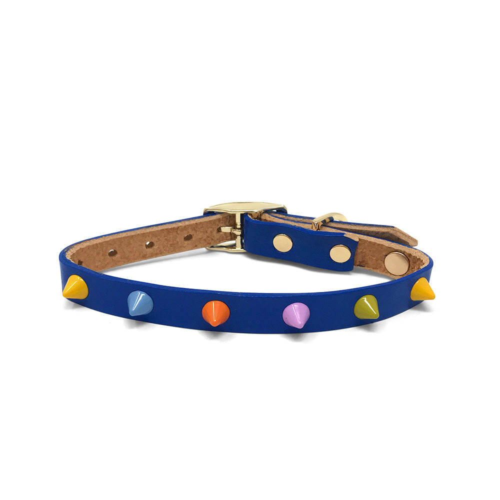 Spike Leather Dog Collar - Salt Coast