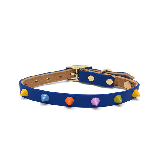 Spike Leather Dog Collar - Salt Coast