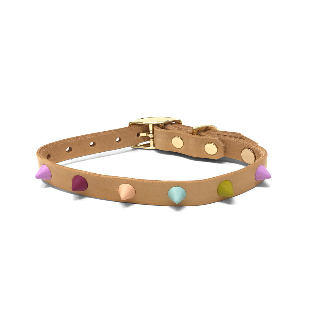 Spike Leather Dog Collar - Spritz
