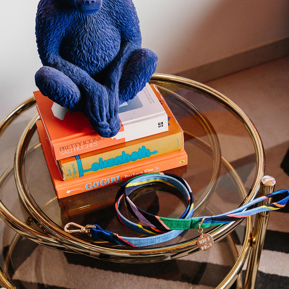 Easy Tiger Printed Leash - Blue