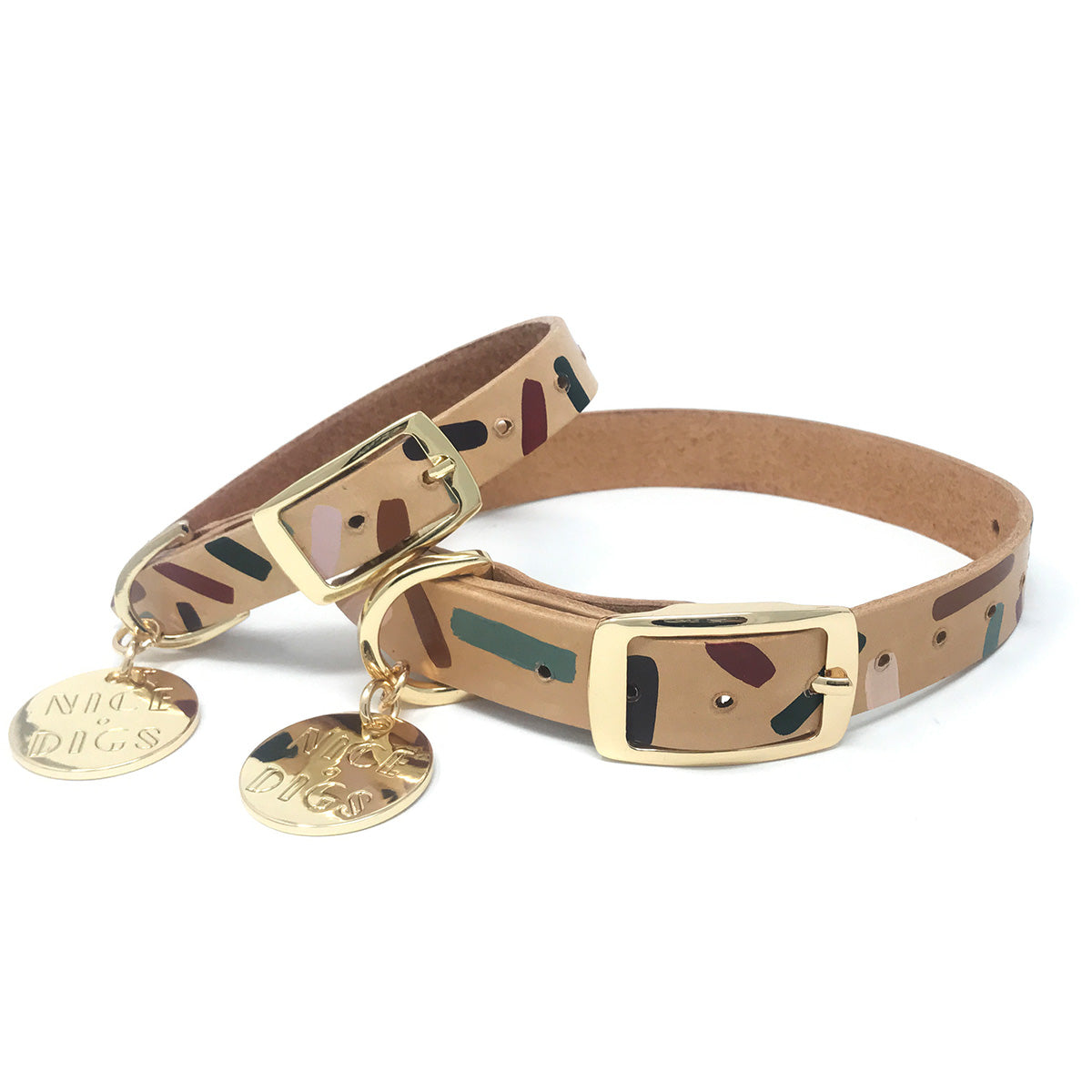 Tiggy Leather Dog Collar - Forest