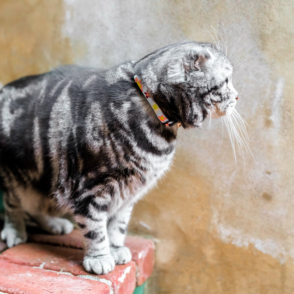 Posie Leather Cat Collar - Glacier