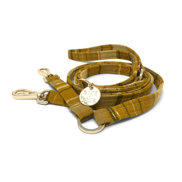 Adjustable Dog Leash - Colonel Mustard