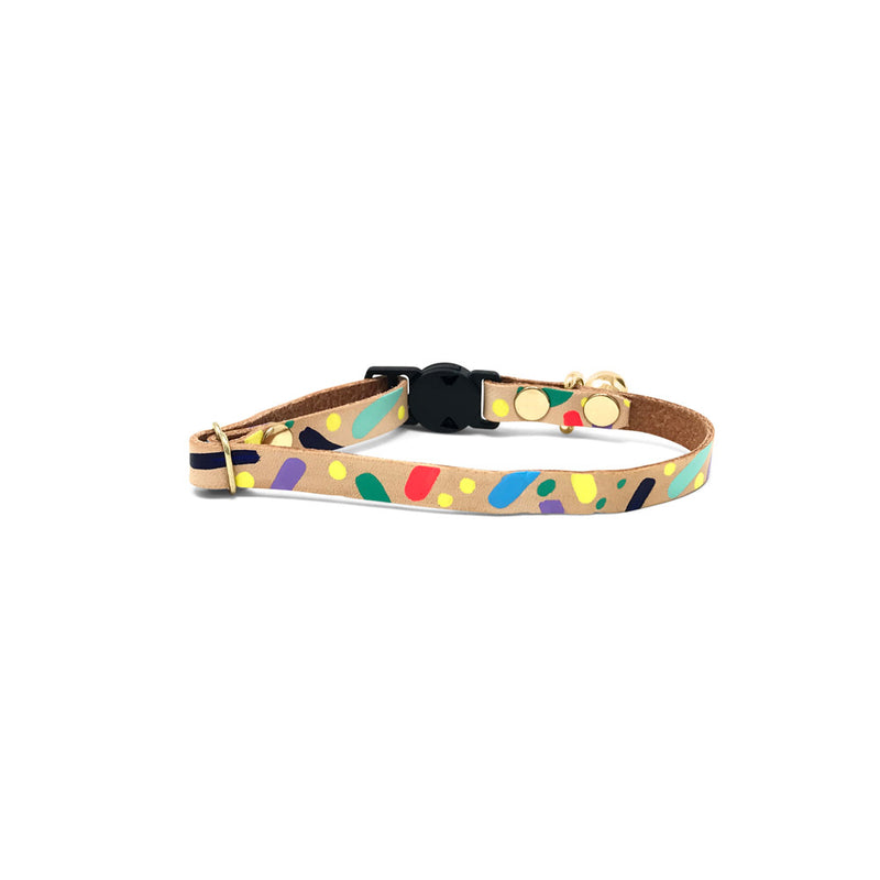 Confetti Leather Cat Collar