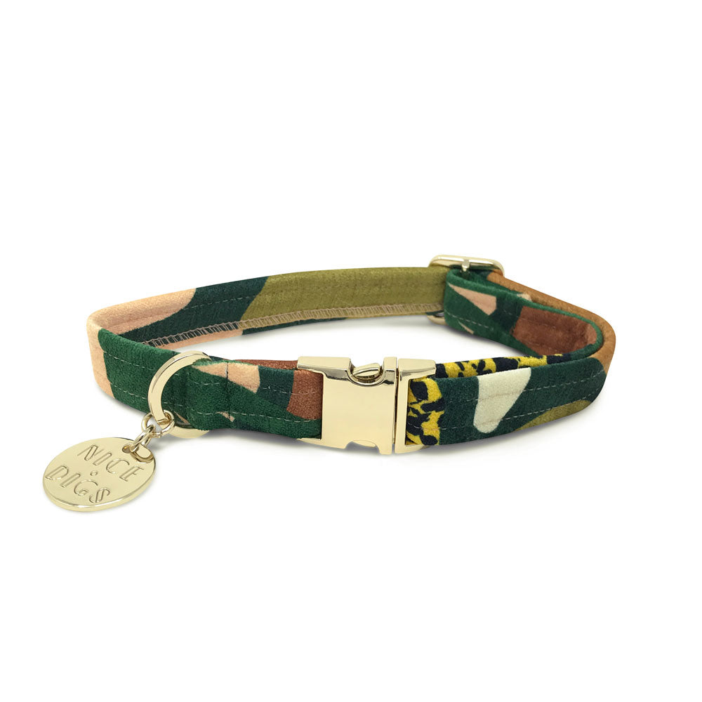 Boulder Canyon Printed Dog Collar - Moss