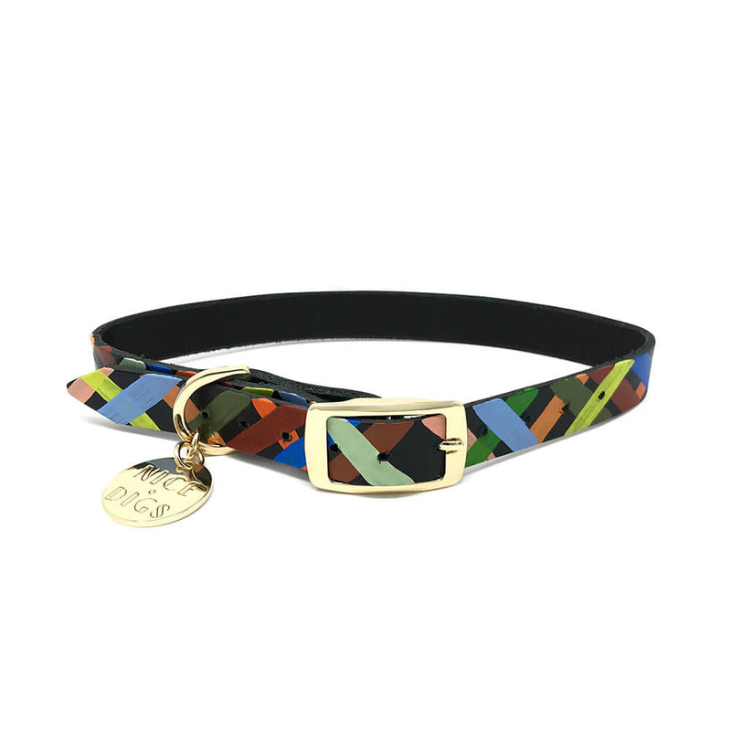 Check Me Out Leather Dog Collar