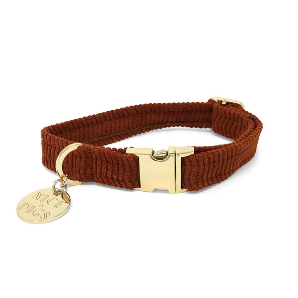 Cord Dog Collar - Rust