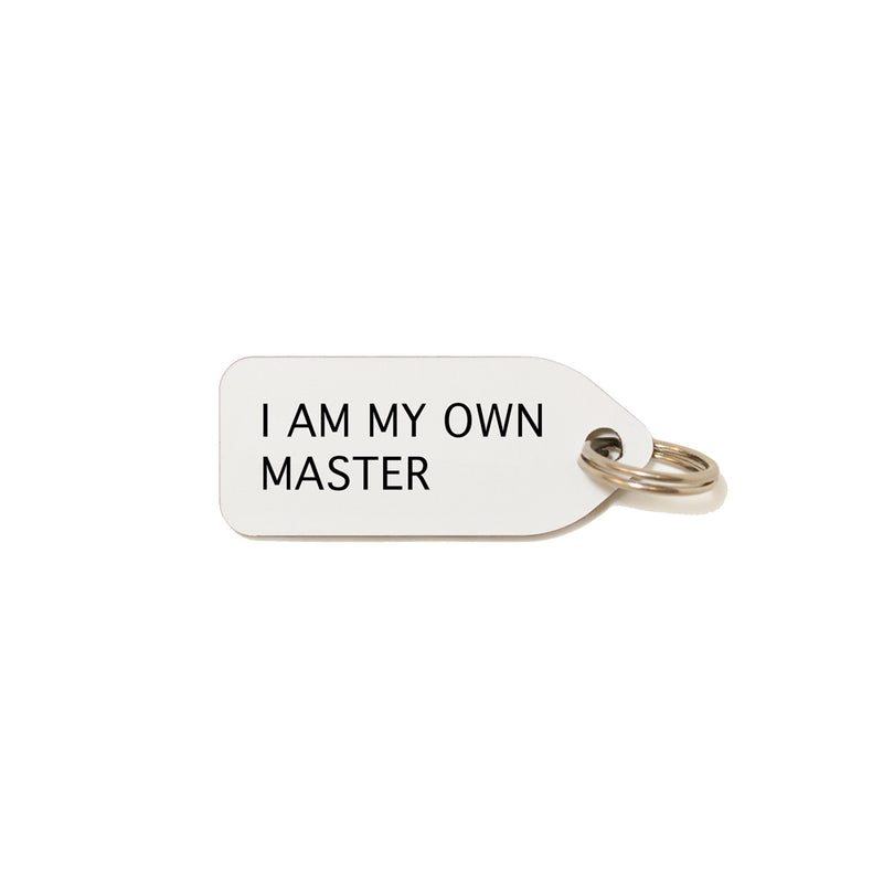 I Am My Own Master Dog Charm - White