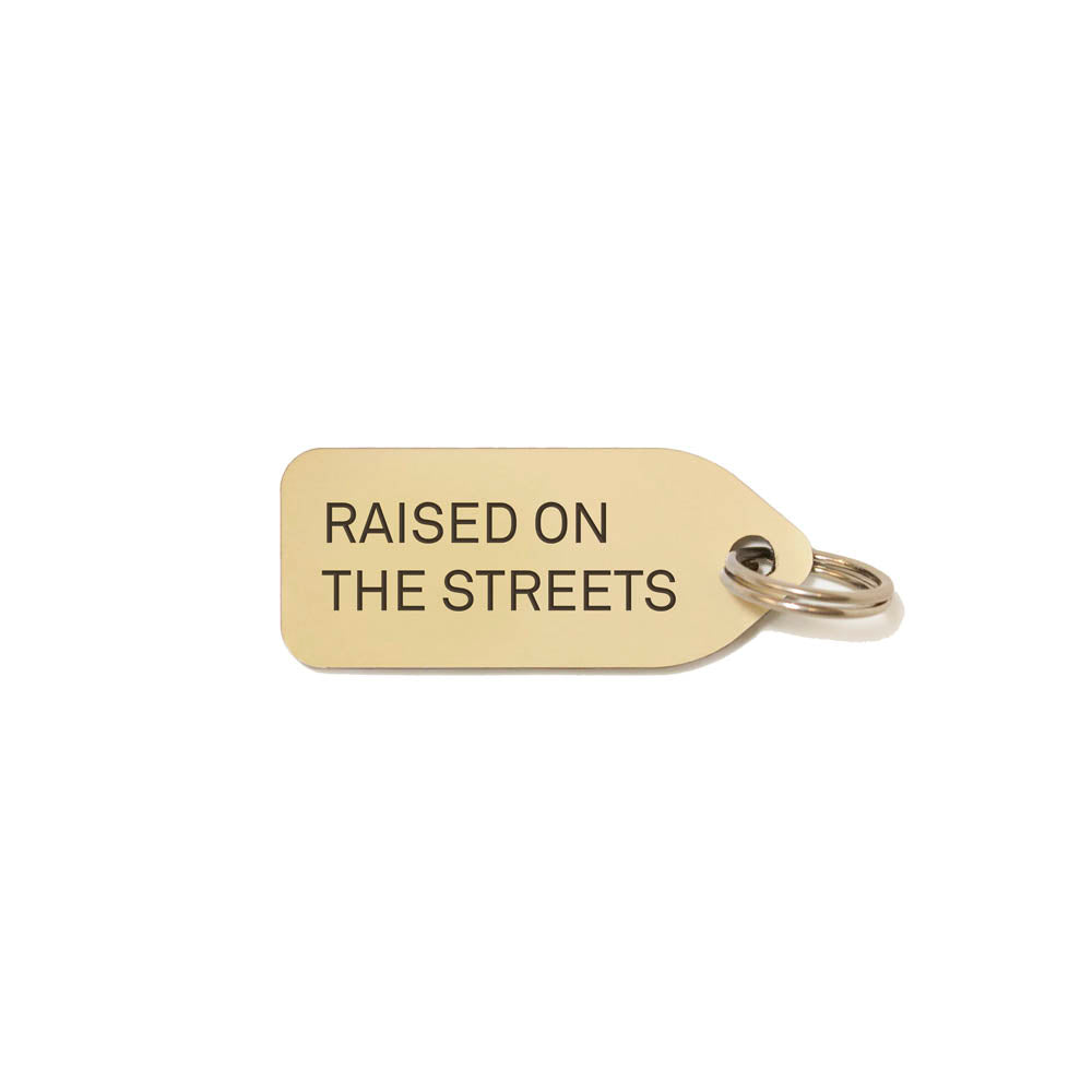 Raised on the streets Dog Charm - Gold