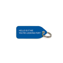 Hello, is it me you're looking for? Dog Charm - Blue