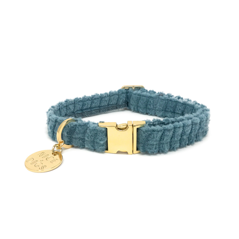 Jumbo Cord Dog Collar - Sky