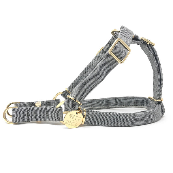 Light Denim Non-Pull Dog Harness