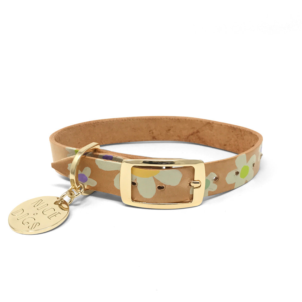 Posie Leather Dog Collar - Spring – NICE DIGS