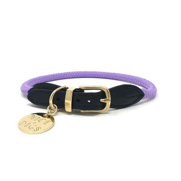 Rope Dog Collar - Orchid