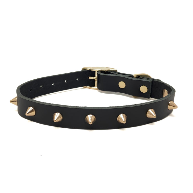 Gold spiked collar sales