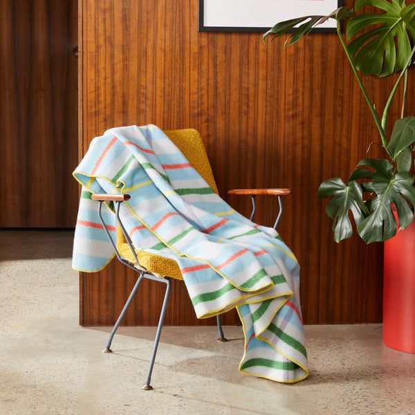 Nice Digs Wool Blanket - Sky