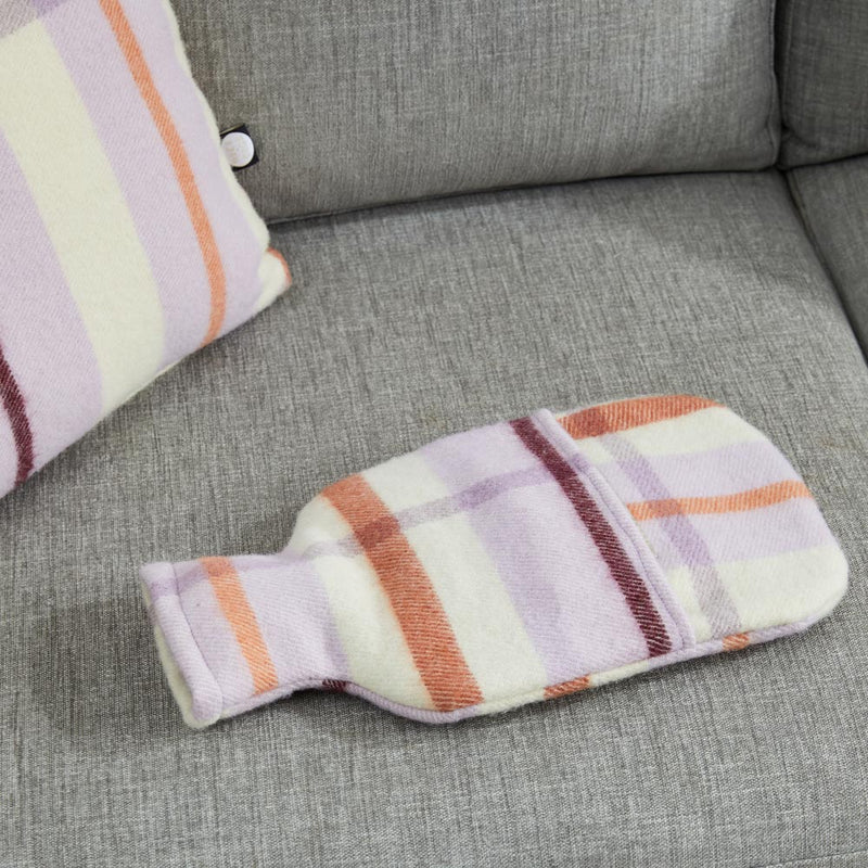 Wool Hot Water Bottle Cover - Lilac