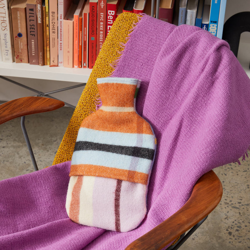 Wool Hot Water Bottle Cover - Multi