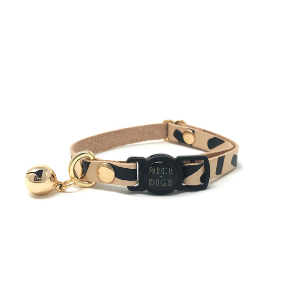 Tiggy Leather Cat Collar - Black