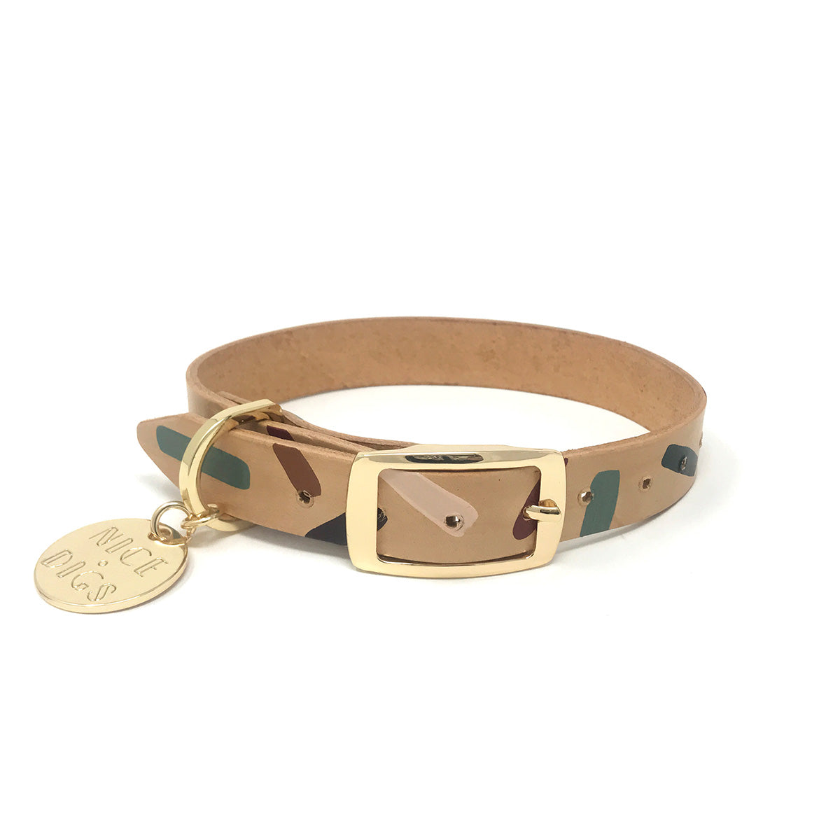 Tiggy Leather Dog Collar - Forest