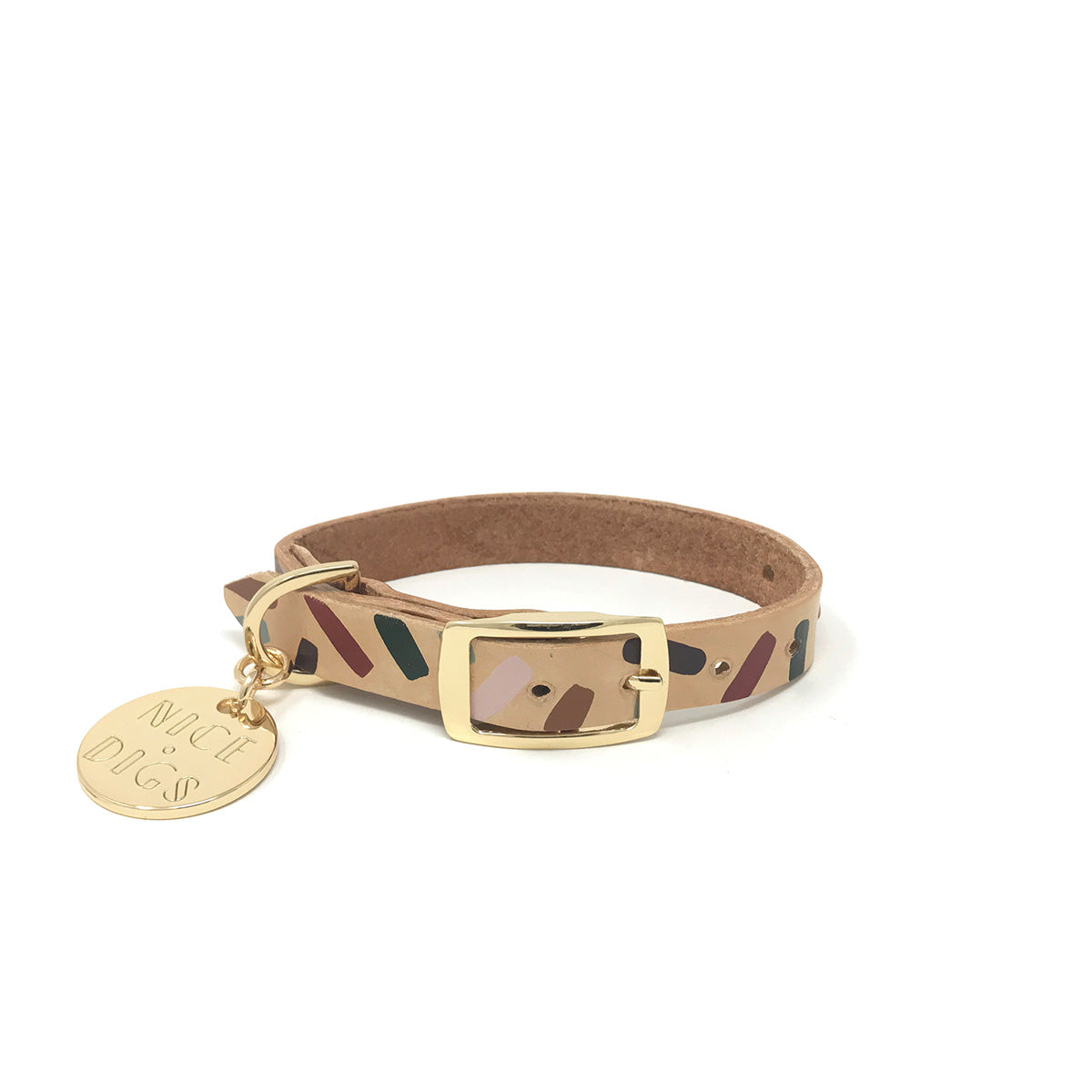 Tiggy Leather Dog Collar - Forest