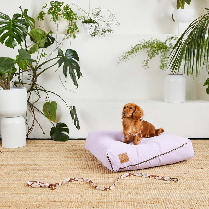 Cord Slouch Bed - Lilac