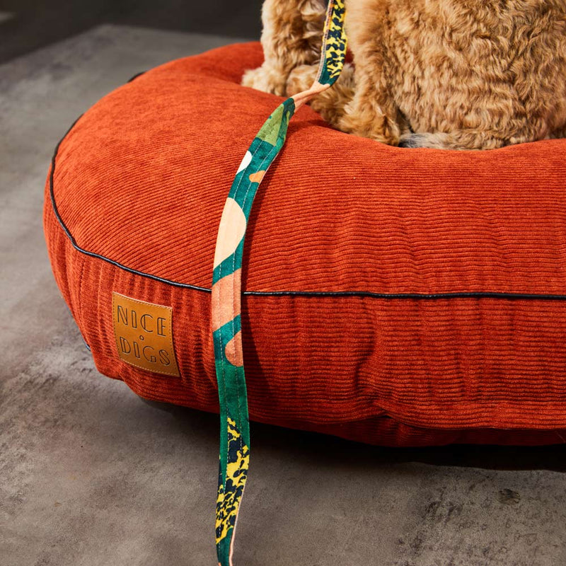 Cord Dog Bed - Rust