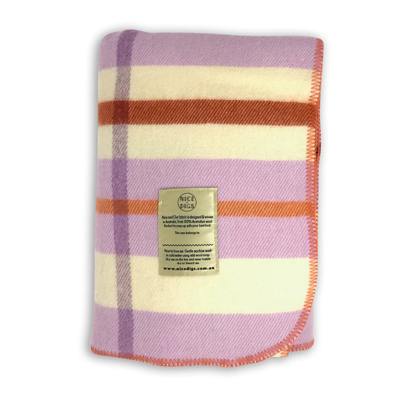 Nice Digs Wool Blanket - Lilac
